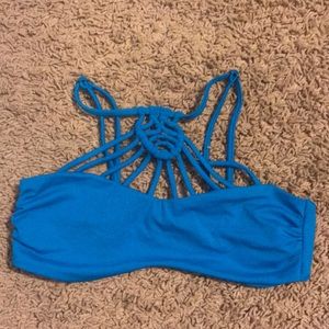 Blue bikini top